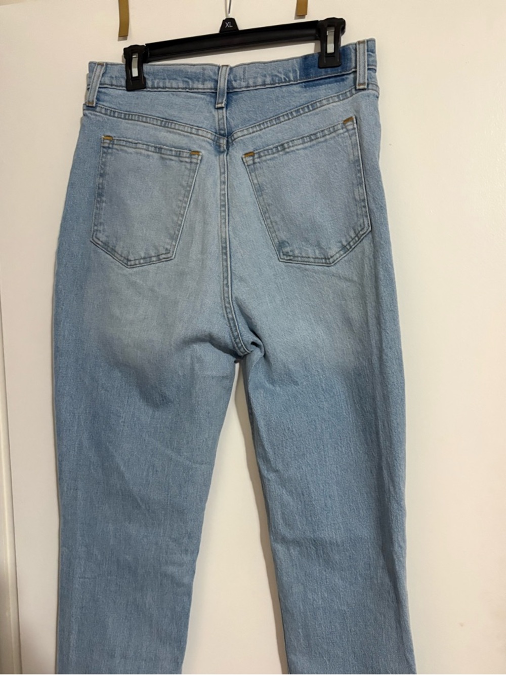 Abercrombie & Fitch Light Blue Straight-Leg Distressed Jeans - Picture 4 of 4